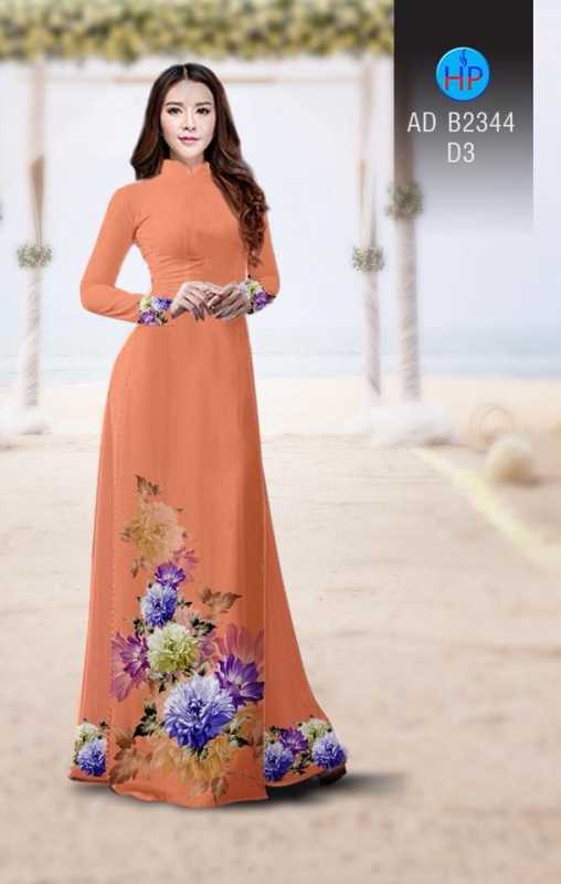 Vải áo dài hoa Cúc