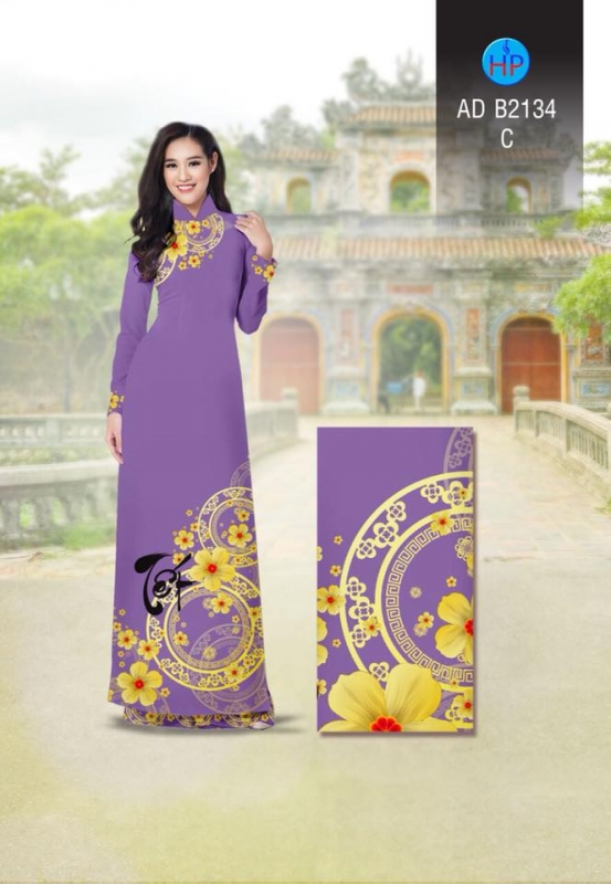 Vải áo dài hoa văn tết