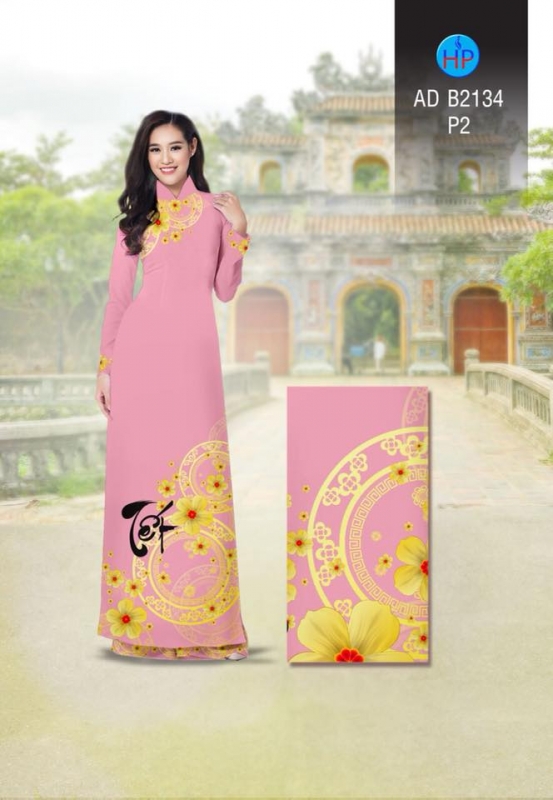 Vải áo dài hoa văn tết