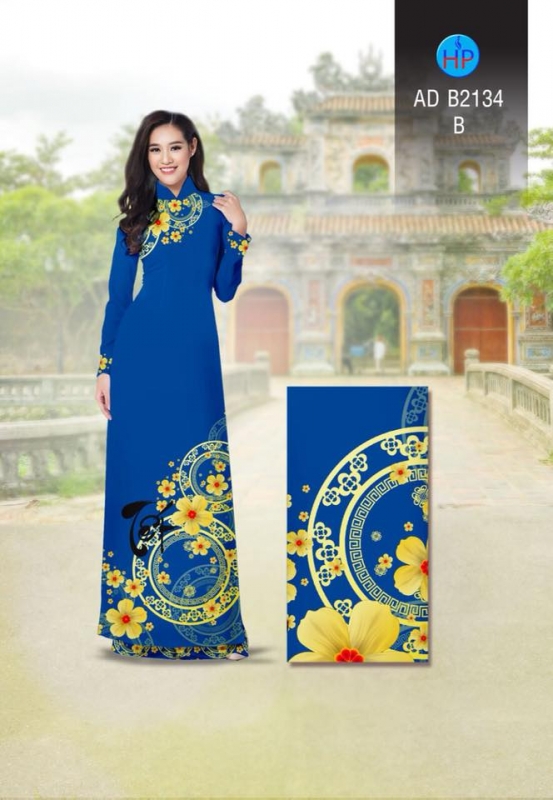Vải áo dài hoa văn tết