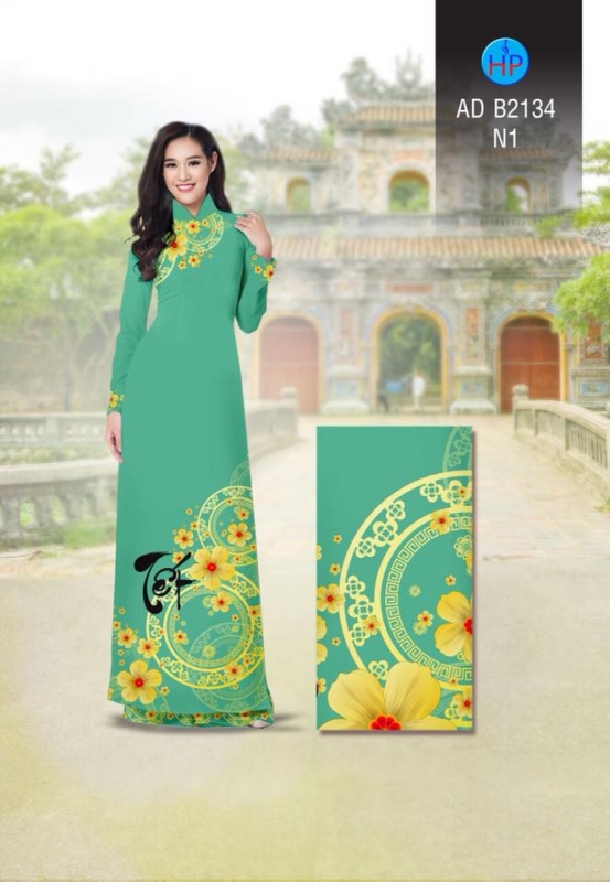 Vải áo dài hoa văn tết