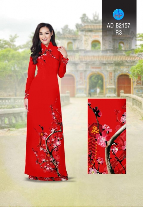 Vải áo dài hoa tết Vải áo dài hoa tết