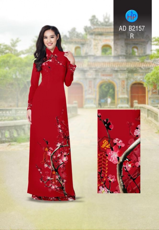 Vải áo dài hoa tết Vải áo dài hoa tết