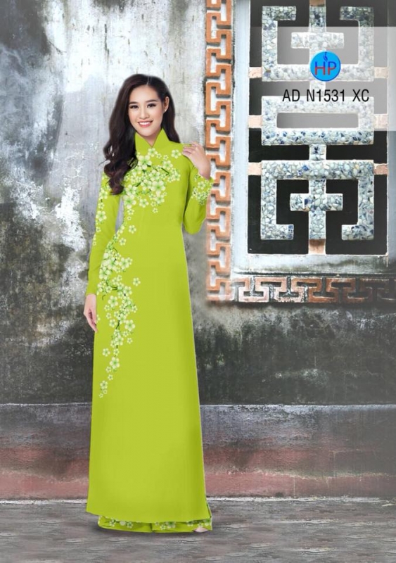 Vải áo dài hoa dây Vải áo dài hoa dây