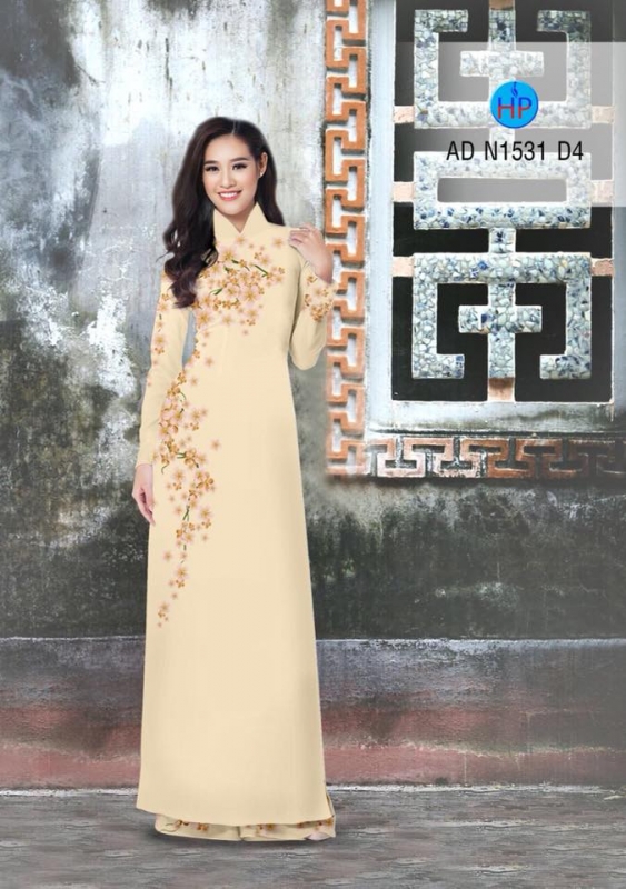 Vải áo dài hoa dây Vải áo dài hoa dây