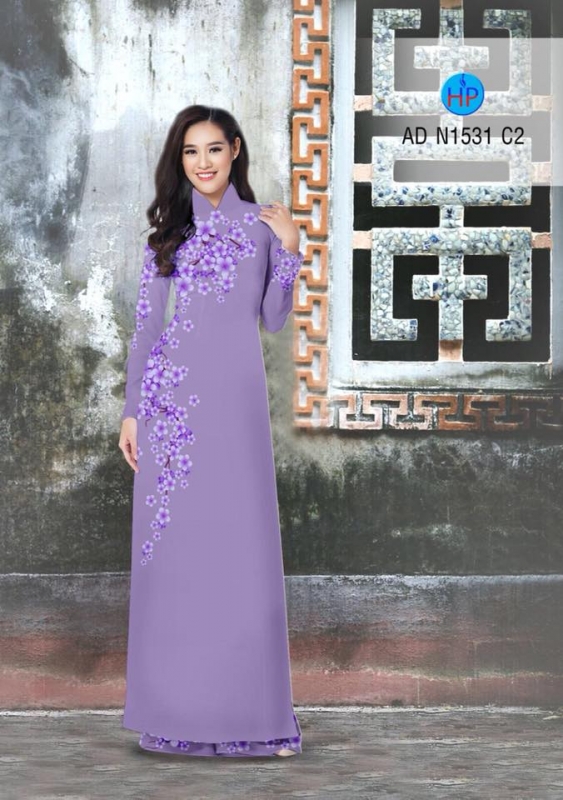 Vải áo dài hoa dây Vải áo dài hoa dây