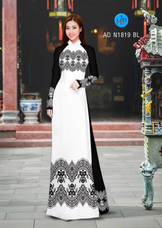 Vải áo dài hoa văn trên dưới Vải áo dài hoa văn trên dưới