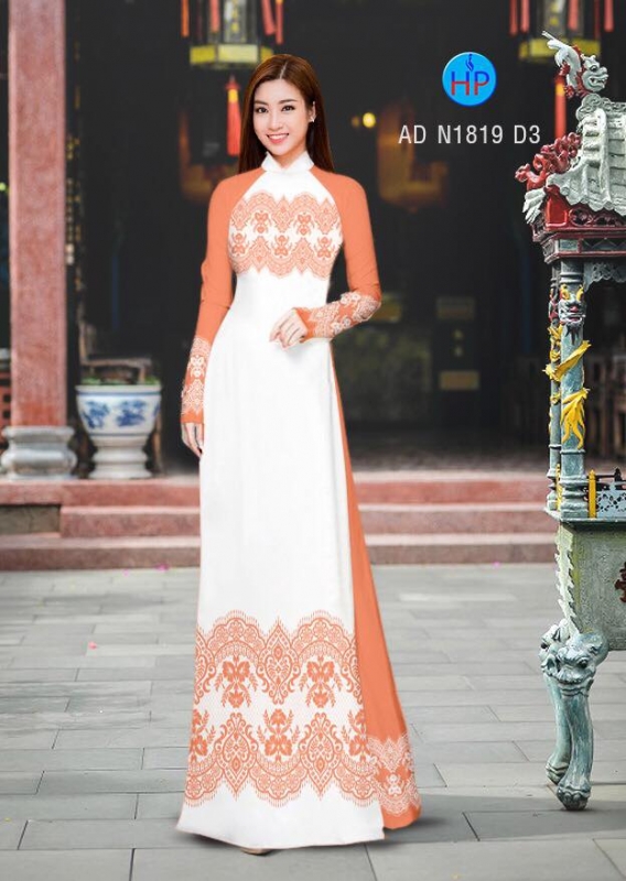 Vải áo dài hoa văn trên dưới Vải áo dài hoa văn trên dưới
