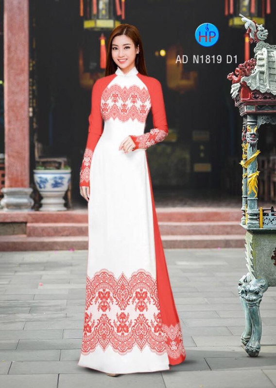 Vải áo dài hoa văn trên dưới Vải áo dài hoa văn trên dưới