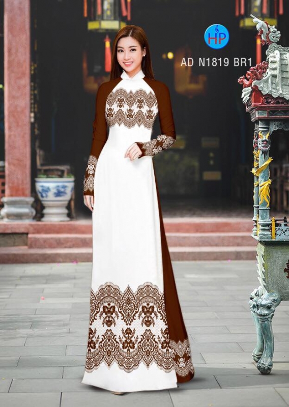 Vải áo dài hoa văn trên dưới Vải áo dài hoa văn trên dưới