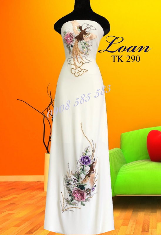 Vải áo dài kết Phượng Hoàng