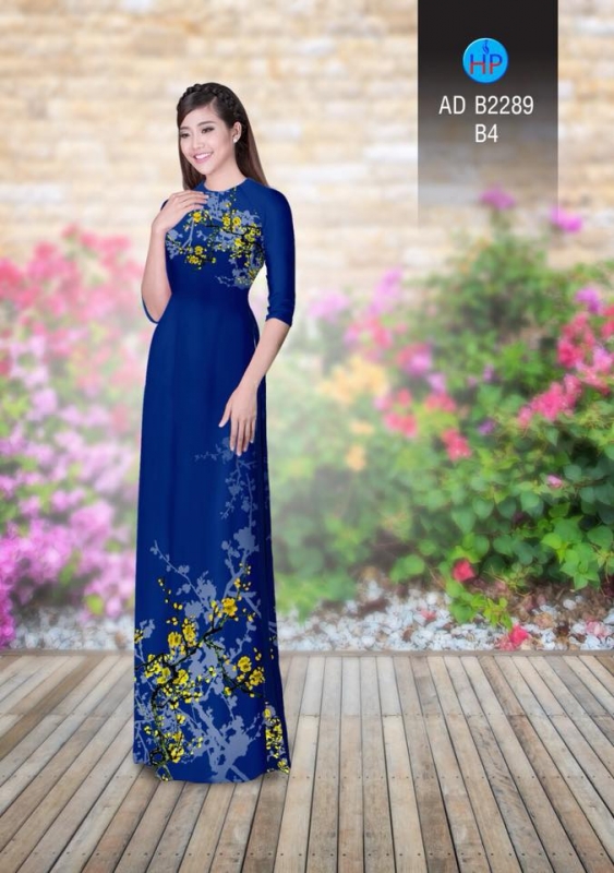 Vải áo dài cảnh Đào