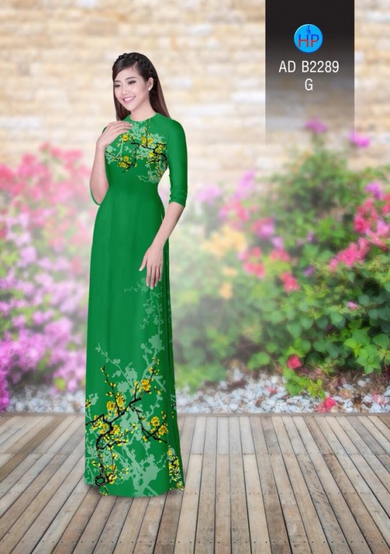Vải áo dài cảnh Đào