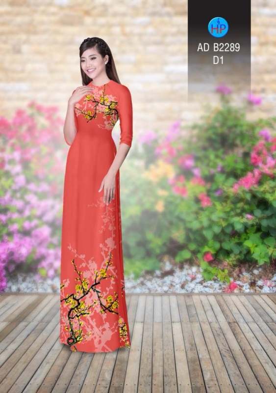 Vải áo dài cảnh Đào