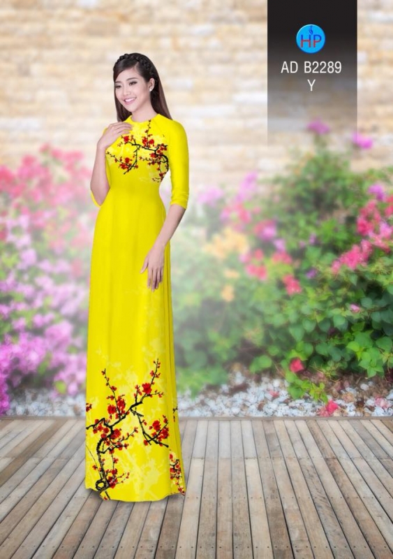 Vải áo dài cảnh Đào
