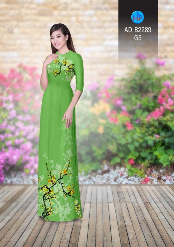 Vải áo dài cảnh Đào