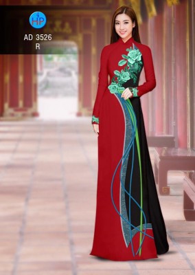 Vải áo dài hoa chạy dọc-DT 4361