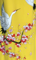 Vải áo dài vẽ hoa ngày Tết