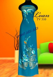 Vải áo dài vẽ kim tuyến