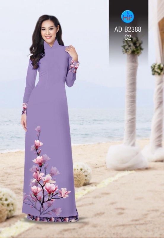 Vải áo dài cành Đào Vải áo dài cành Đào