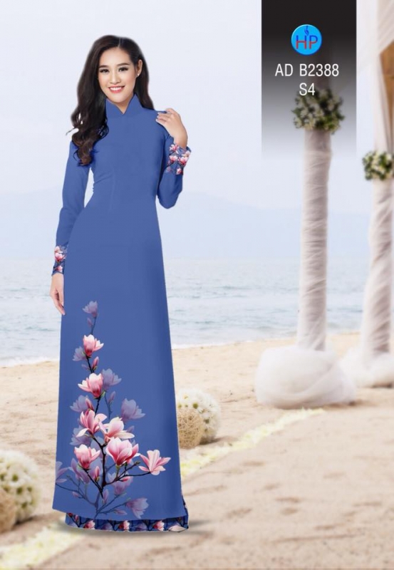 Vải áo dài cành Đào Vải áo dài cành Đào