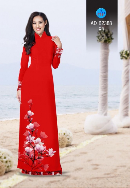 Vải áo dài cành Đào Vải áo dài cành Đào