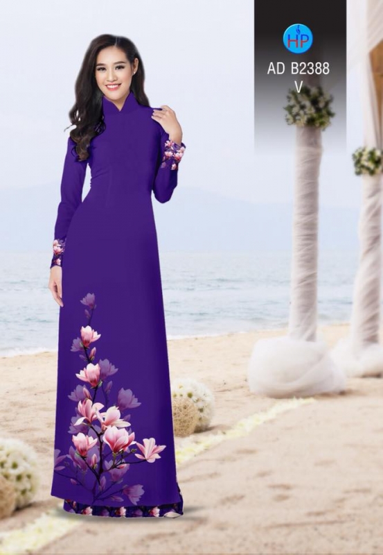 Vải áo dài cành Đào Vải áo dài cành Đào