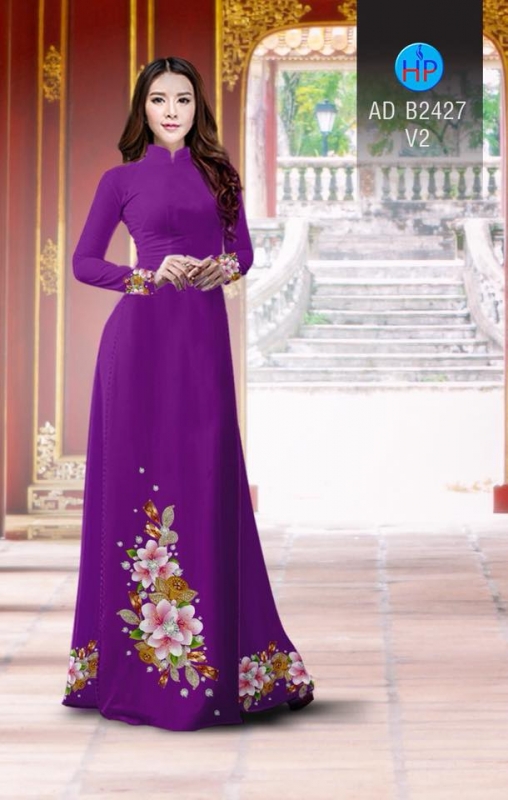 Vải áo dài hoa chùm Vải áo dài hoa chùm