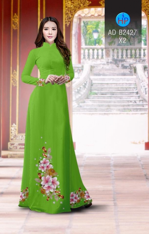 Vải áo dài hoa chùm Vải áo dài hoa chùm