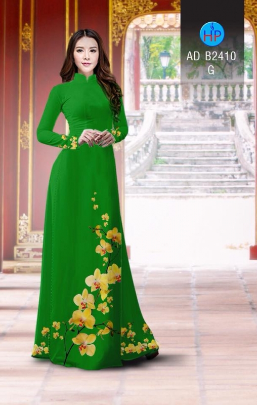 Vải áo dài hoa Lan