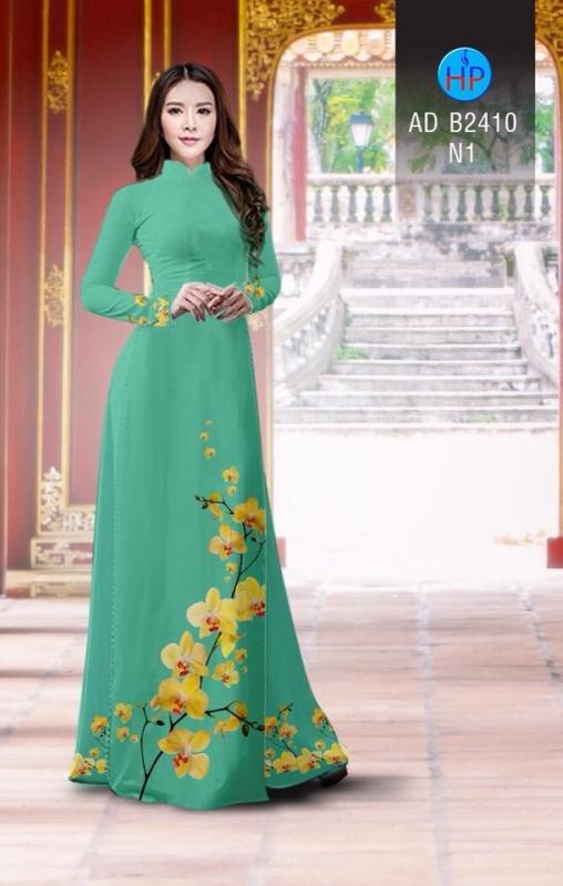 Vải áo dài hoa Lan