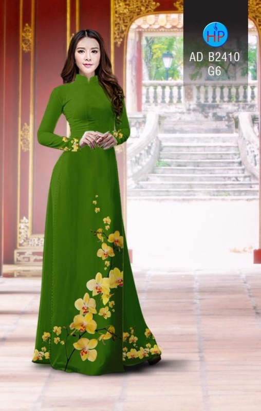 Vải áo dài hoa Lan