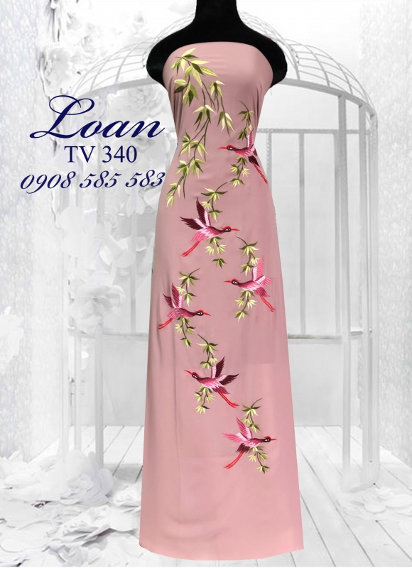 Áo dài thêu chim Hạc