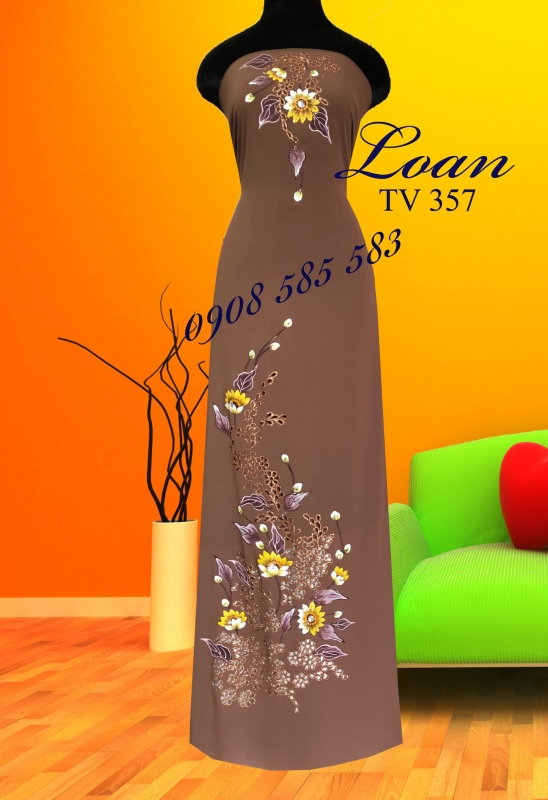 Áo dài hoa kim tuyến