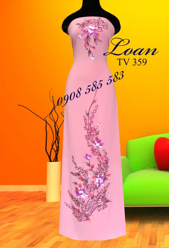 Áo dài vẽ kim tuyến