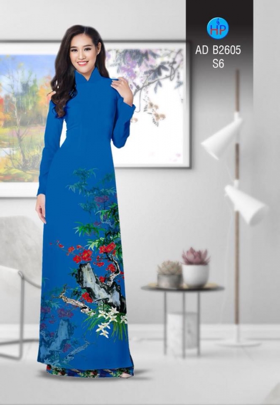 Vải áo dài phong cảnh
