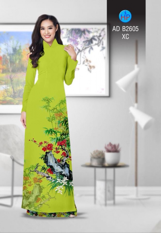 Vải áo dài phong cảnh