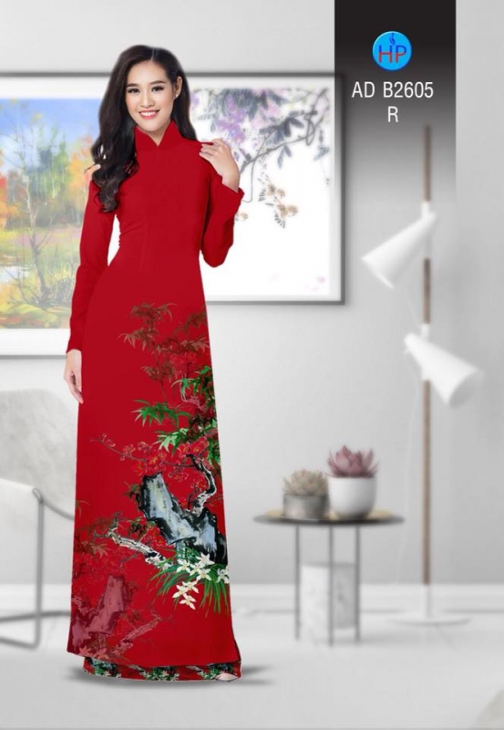 Vải áo dài phong cảnh