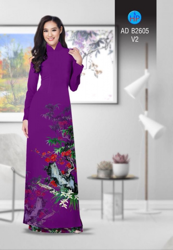 Vải áo dài phong cảnh