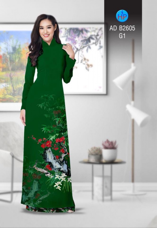 Vải áo dài phong cảnh