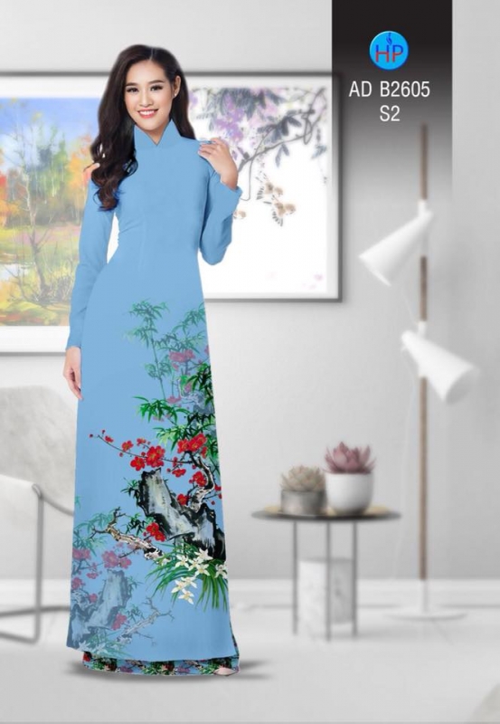 Vải áo dài phong cảnh