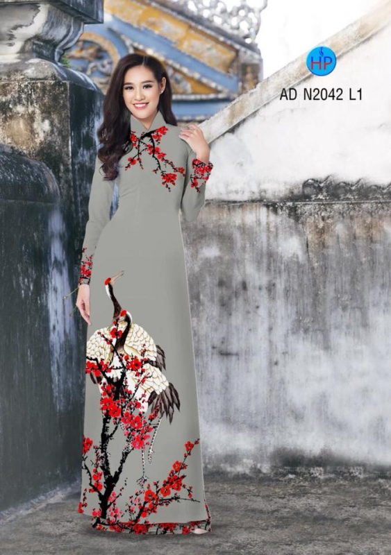 Vải áo dài chim Hạc