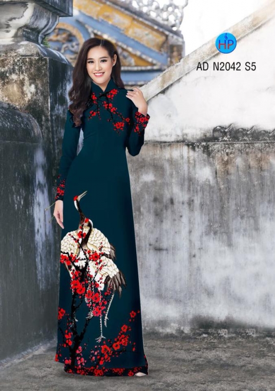 Vải áo dài chim Hạc