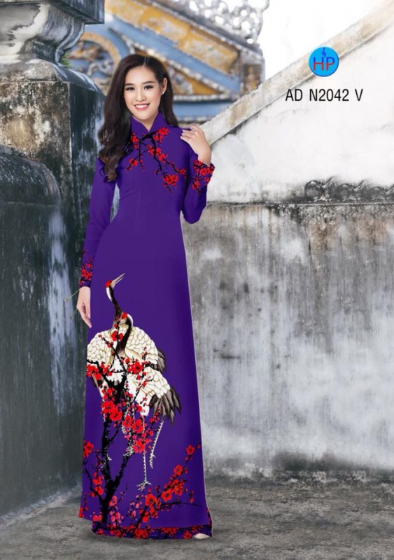 Vải áo dài chim Hạc