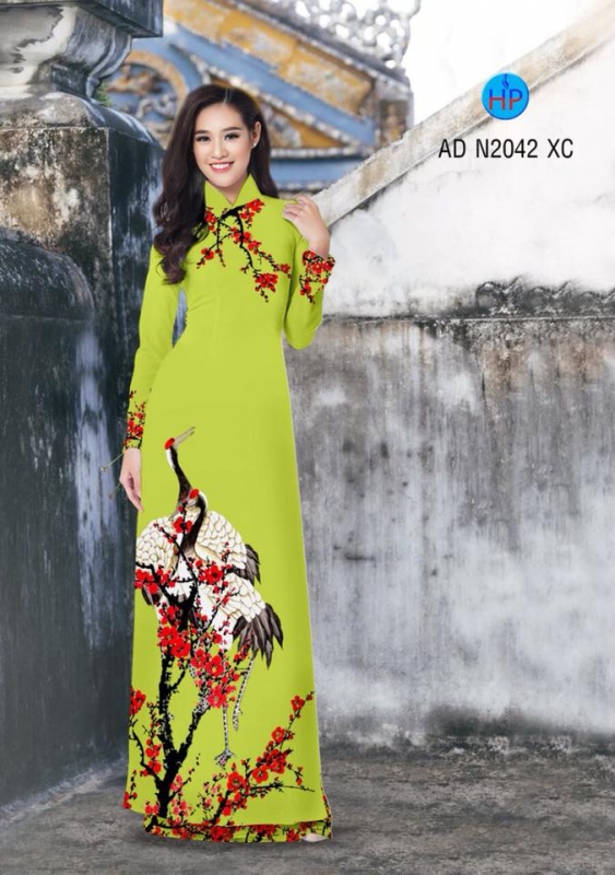 Vải áo dài chim Hạc
