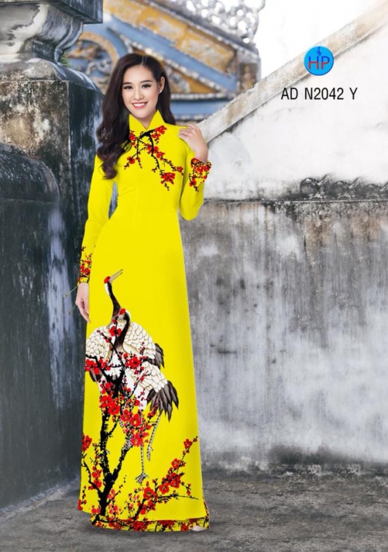 Vải áo dài chim Hạc