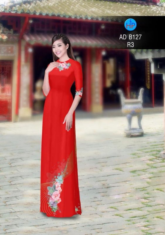 Vải áo dài hoa nhẹ nhàng