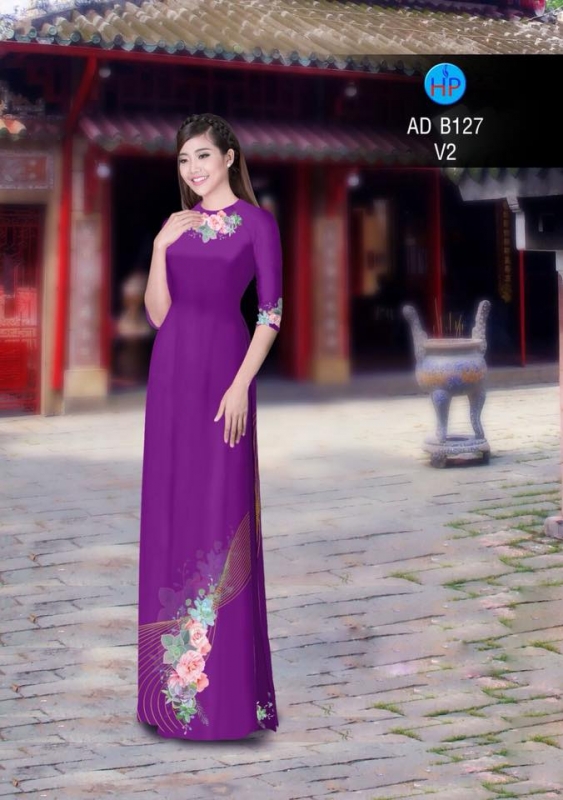 Vải áo dài hoa nhẹ nhàng