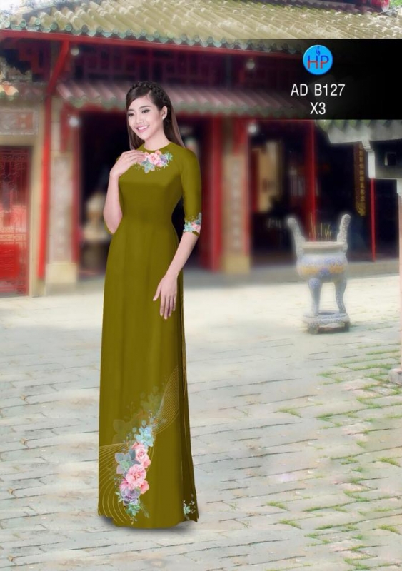 Vải áo dài hoa nhẹ nhàng