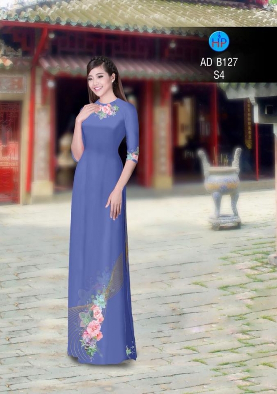Vải áo dài hoa nhẹ nhàng